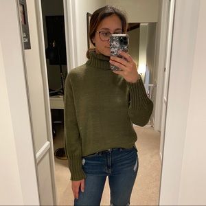 Green turtleneck